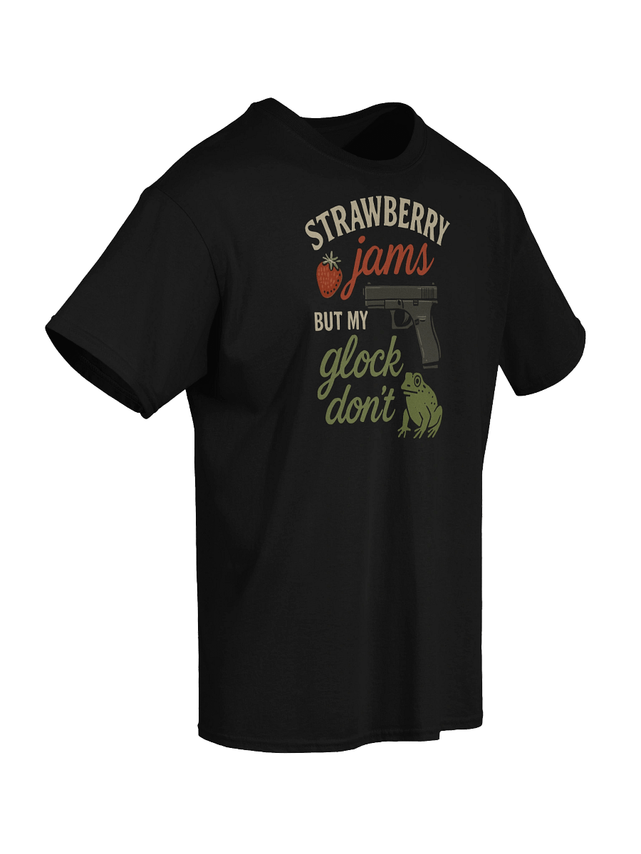 Strawberry Jams But My Glock Don’t Funny Frog Gun T-Shirt product image (24)