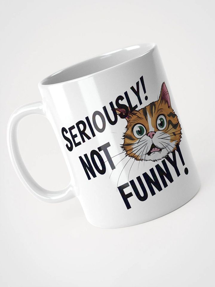 Seriously! Not Funny! - Indignant Cat Face Ceramic Mug - Funny Cat Lover Drinkware product image (1)
