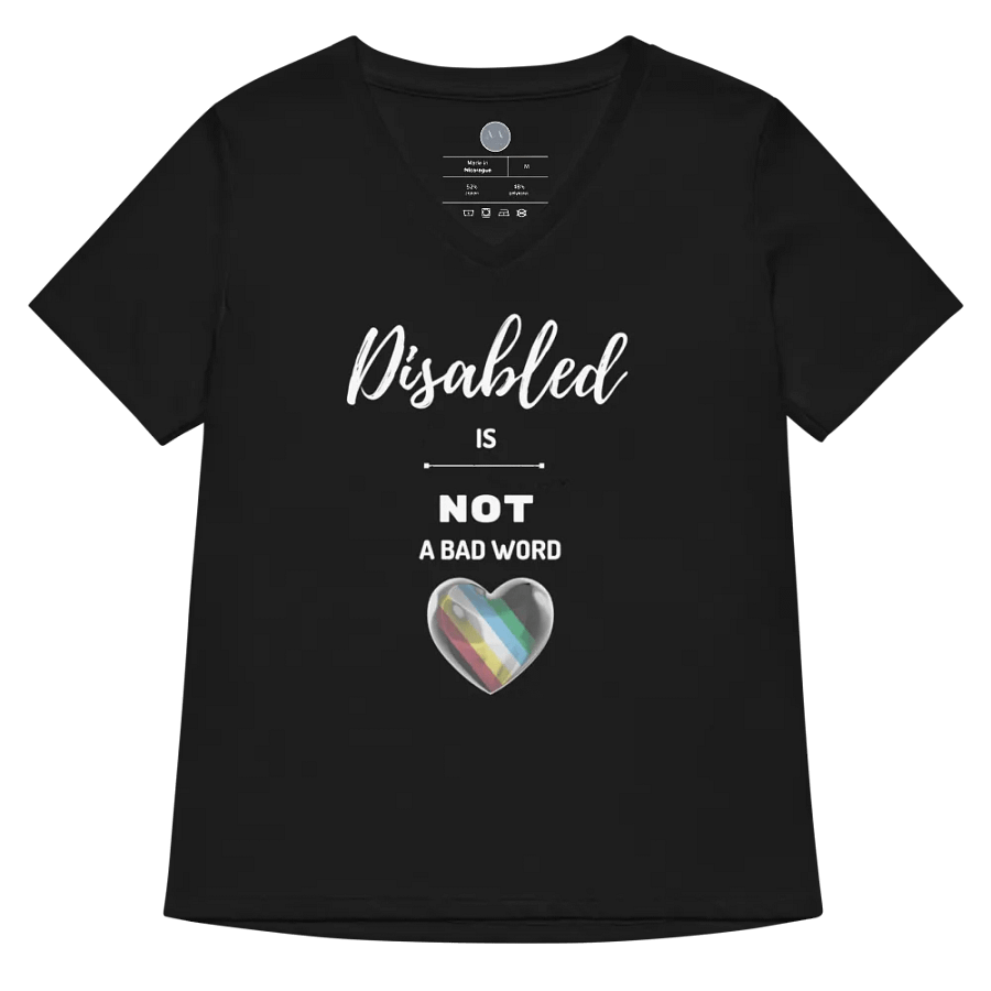 Disabled is NOT a Bad Word Fitted V-Neck product image (5)