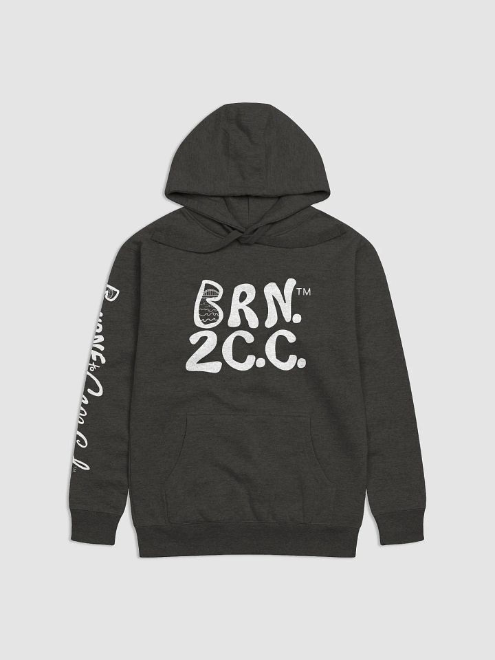 Men's | BORN to Cape Cod™ | Cotton Heritage Unisex Premium Hooded Sweatshirt | White Logo product image (1)