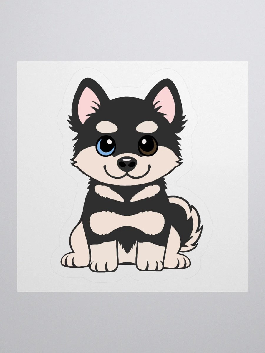 BLACK AND TAN HUSKY PUPPY Sticker product image (1)