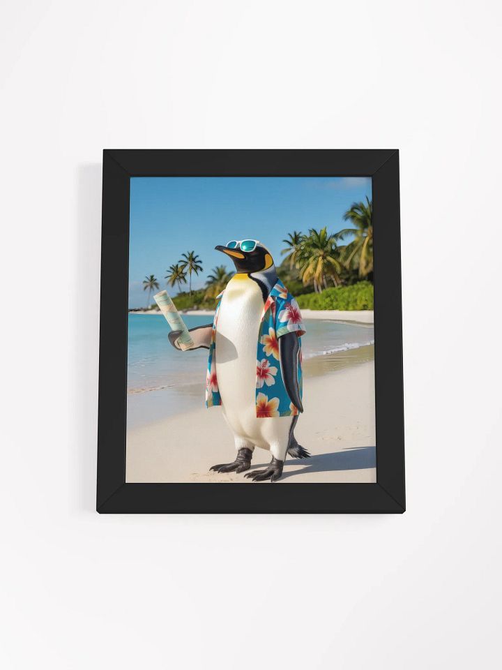 Penguin Tourist on Vacation, Framed Poster product image (2)