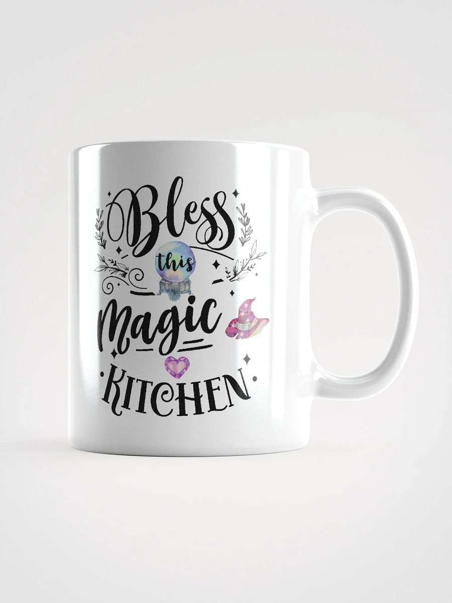 Bless This Magic Kitchen WHITE GLOSSY MUG - Witchy, Kitchen Witch, Magic Kitchen Gift product image (1)