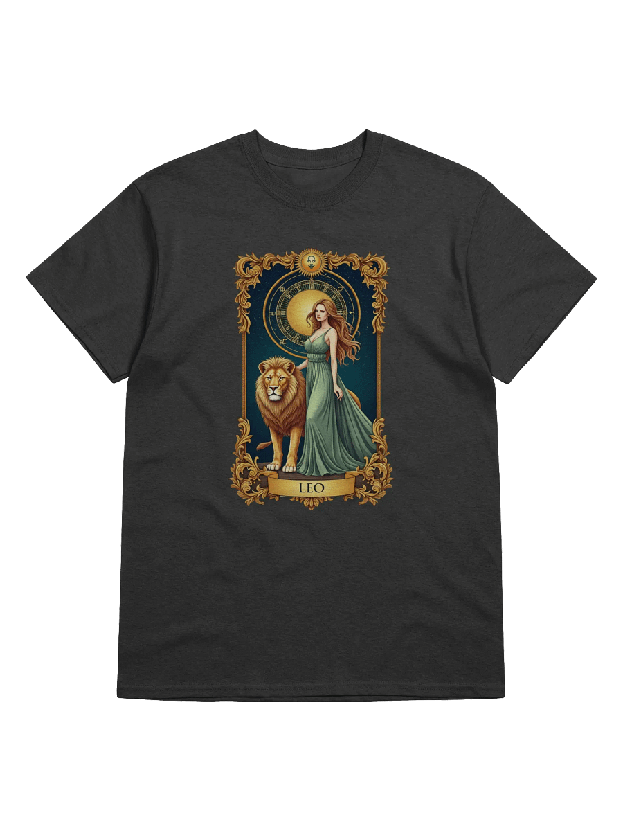 Leo Zodiac Tarot Design - Majestic Lion and Goddess Aesthetic product image (1)