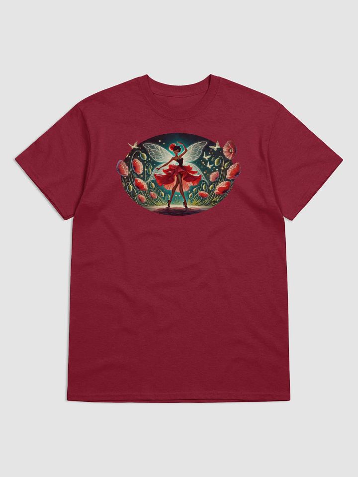 Enchanted Poppy Fairy Floral Basic T-Shirt by Gildan product image (8)