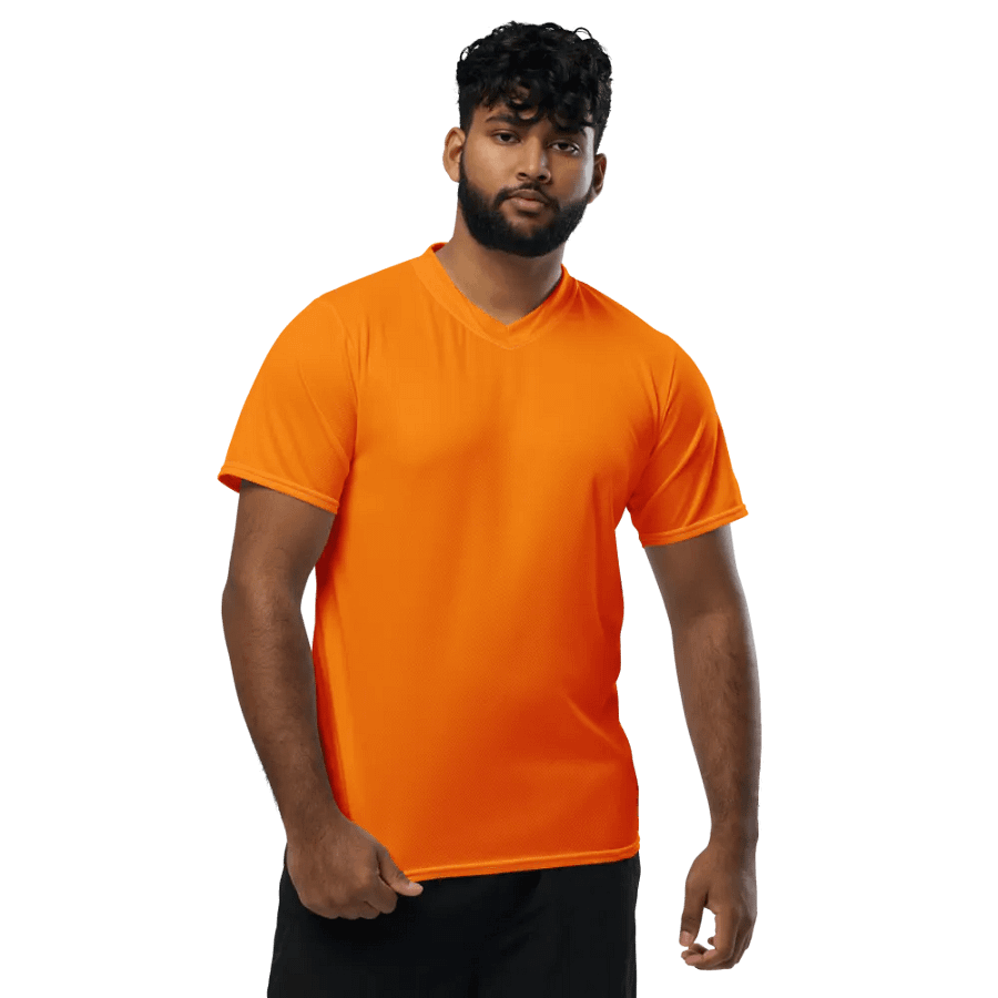 Plain Color Orange Athletic Jersey product image (1)