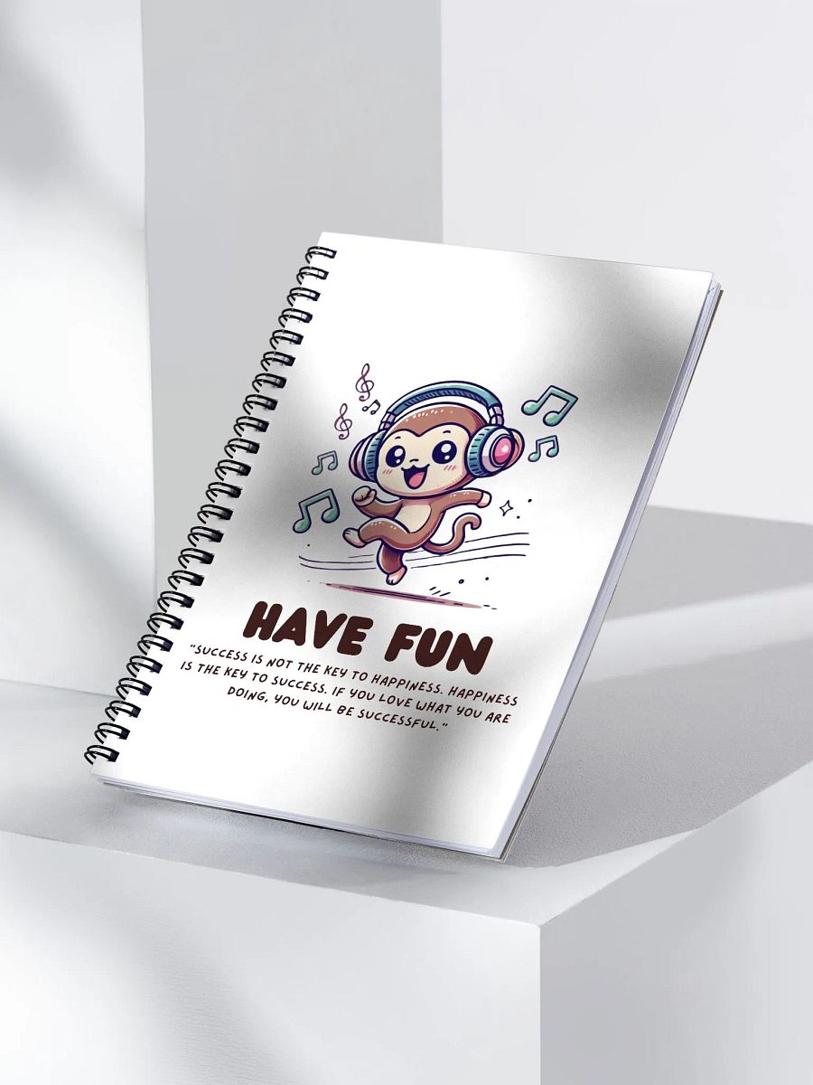 Joyful Monkey Spiral Notebook product image (3)