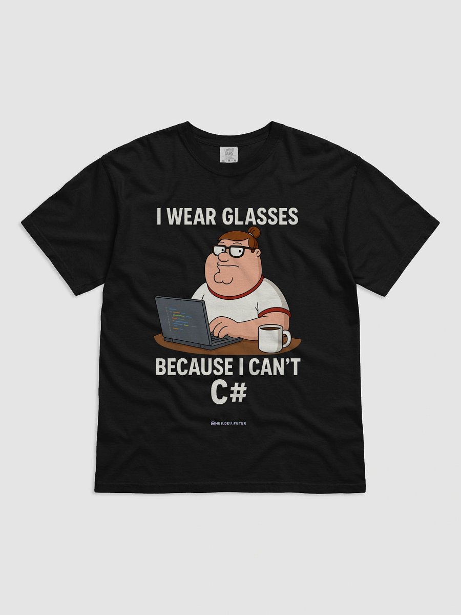 I Can't C# Developer Tee Black product image (1)
