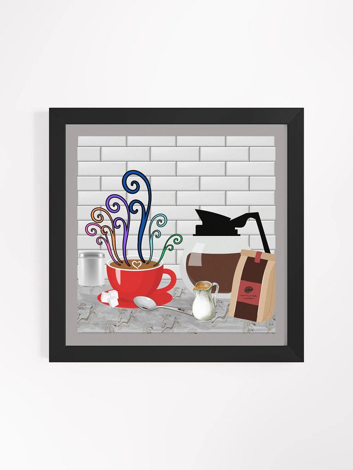 Swirling Coffee Delight Framed Poster product image (1)
