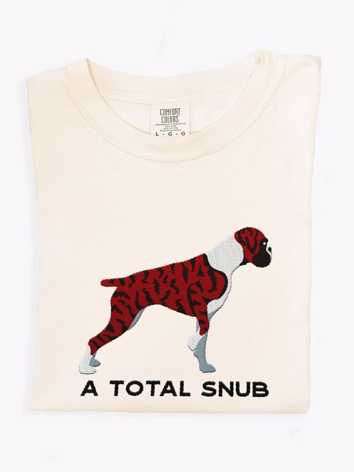 A Total Snub T-Shirt(Embroidered) of a Boxer(Brindle) product image (1)