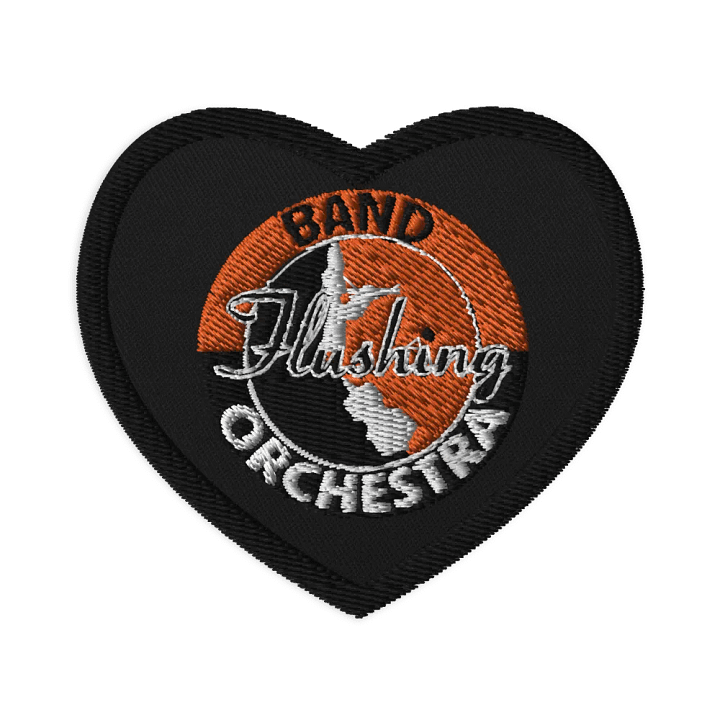 Flushing Band & Orchestra Embroidered Heart Patch product image (1)