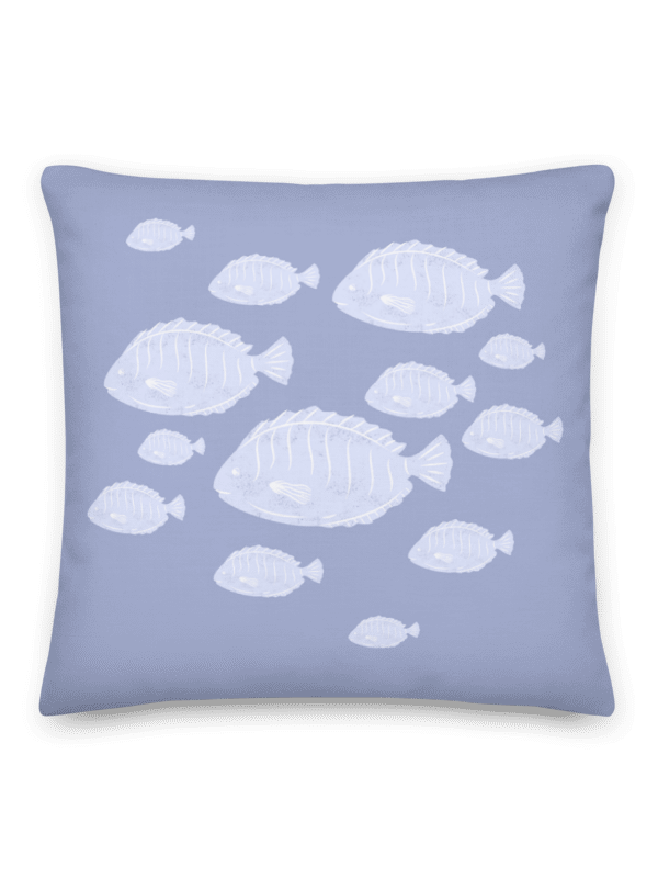 Blue Fishes Premium Pillow/FISCHMUSTER IN BLAU Premium Kissen product image (1)