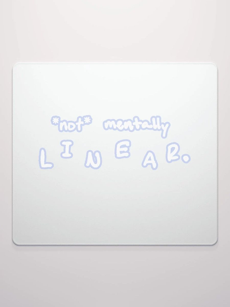 *not* mentally linear (lined design, #BDCAEF) mouse pad product image (2)
