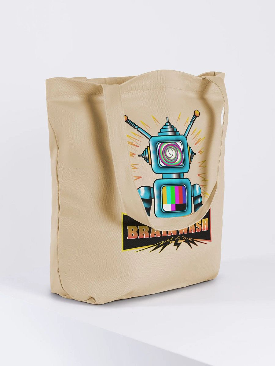 Electric Dreams Retro Robot Tote Bag product image (7)