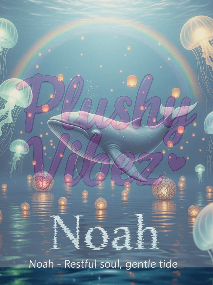 🌊 Noah – Restful Soul, Gentle Tide-Ocean Name Art | Digital Nursery Print product image (1)