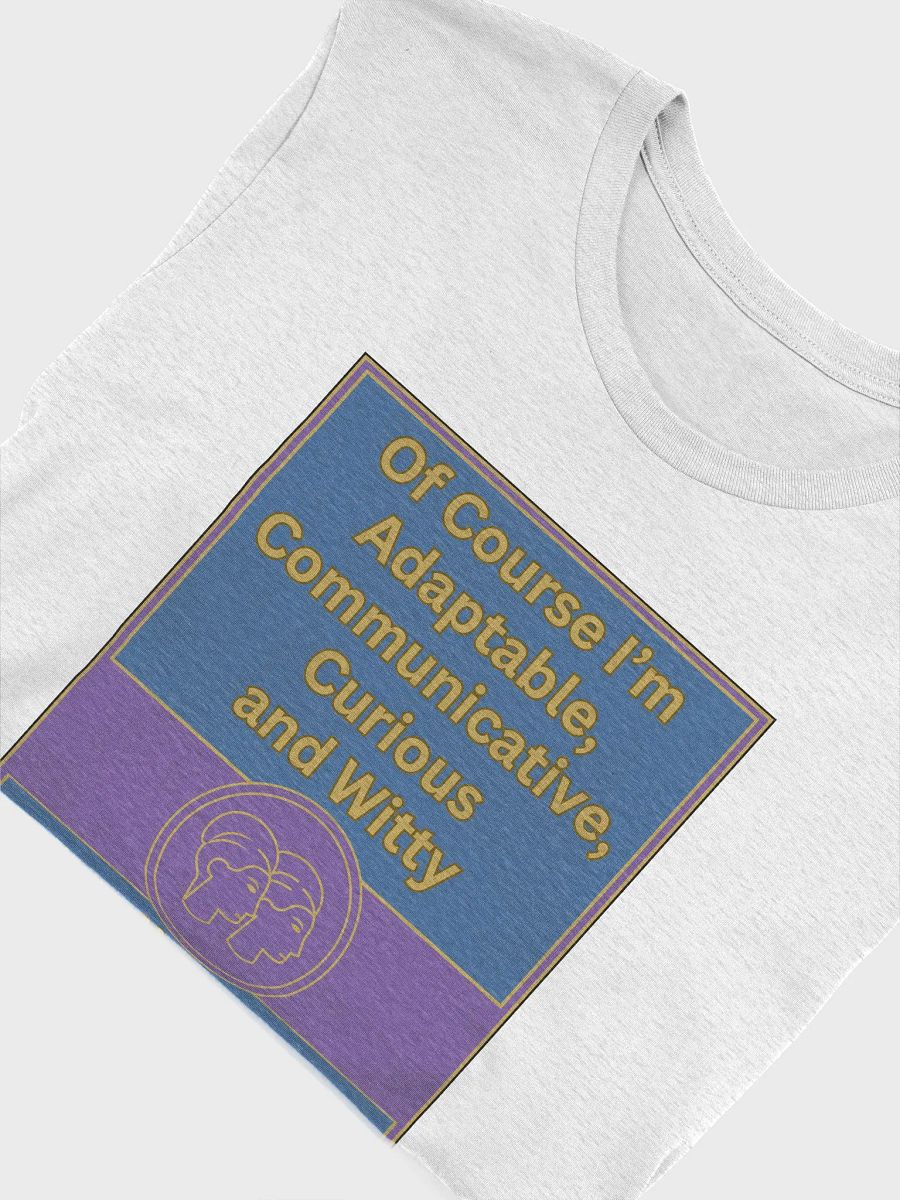 Of Course I’m Gemini Zodiac Sign T-Shirt, Zodiac Sign Vibes T-Shirt, Gemini T-Shirt, Astrological T-shirt product image (5)