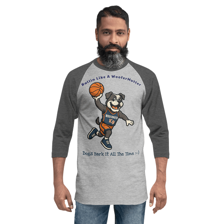 Bulldog Unisex 3/4 Sleeve Raglan Shirt product image (2)