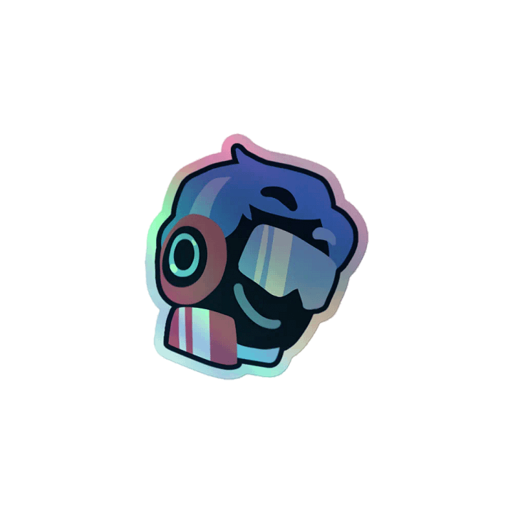 Spin Rhythm XD Smug Jim Holographic Sticker product image (1)