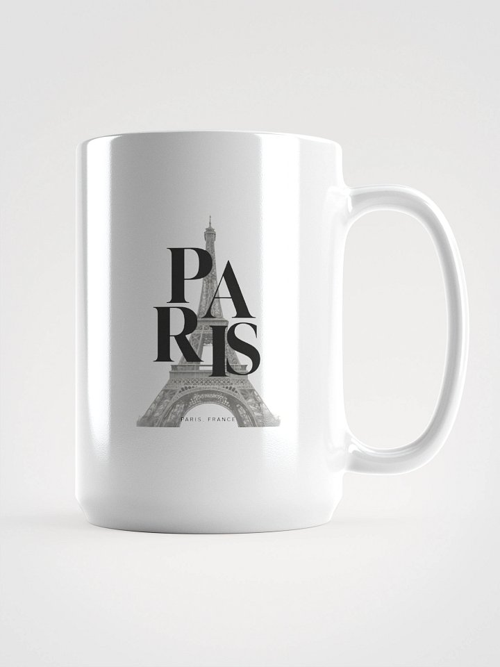 Paris Tower Mug – White Glossy Cityscape Edition product image (1)