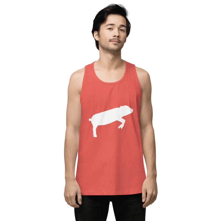 Leaping Pig LIGHT (Cotton Heritage Men's Premium Tank Top) product image (3)