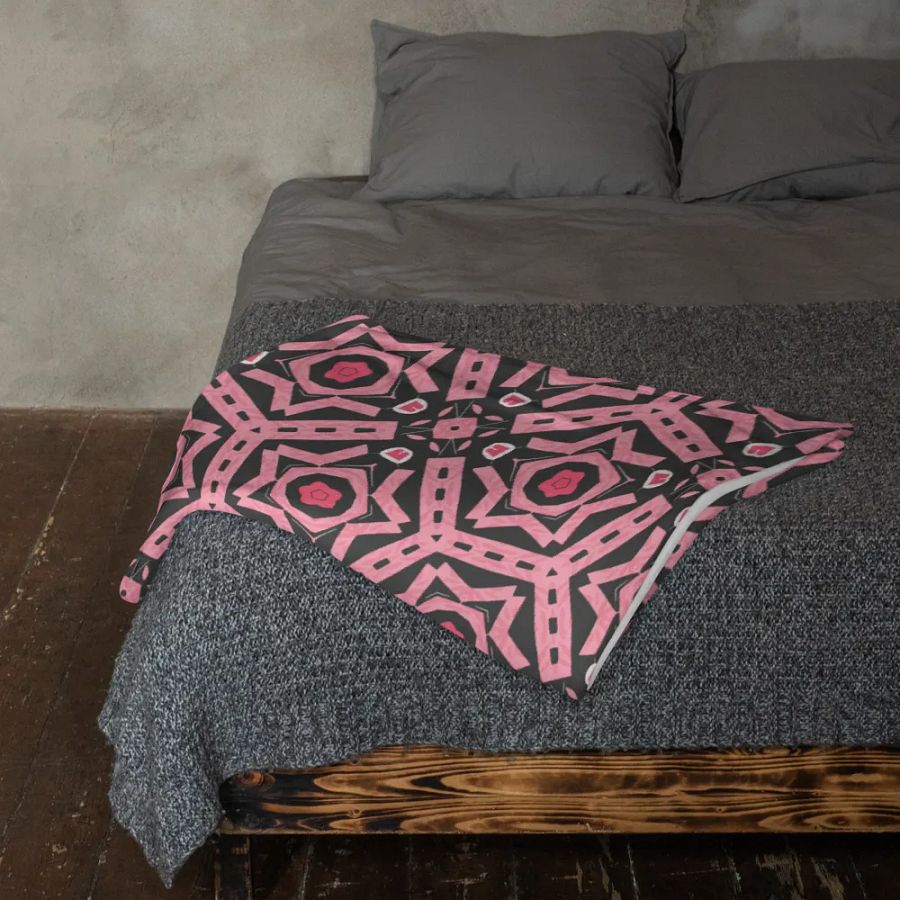 Black Red and Black Throw Blanket product image (3)