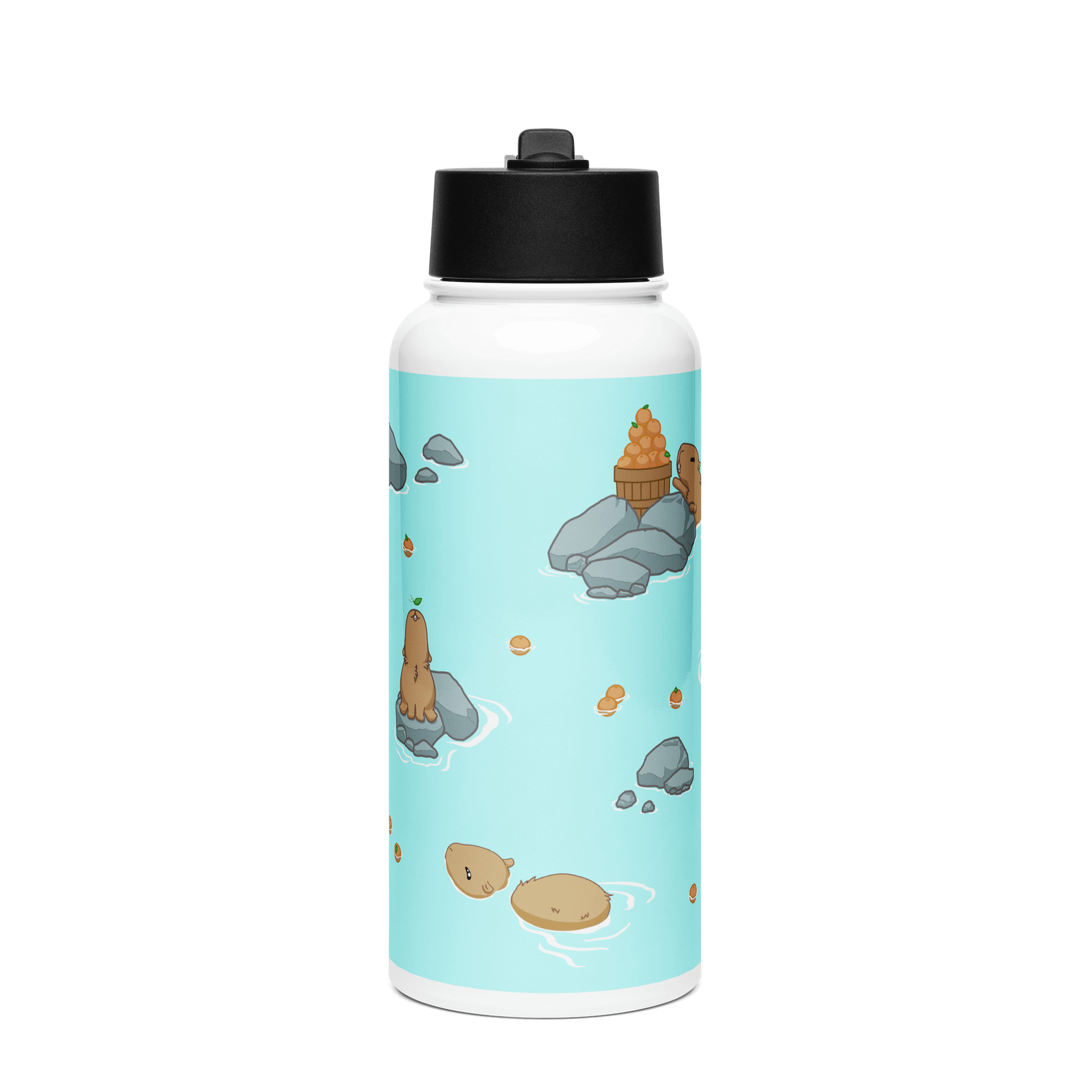 Capybara Spa Paradise Stainless Steel Water Bottle product image (1)