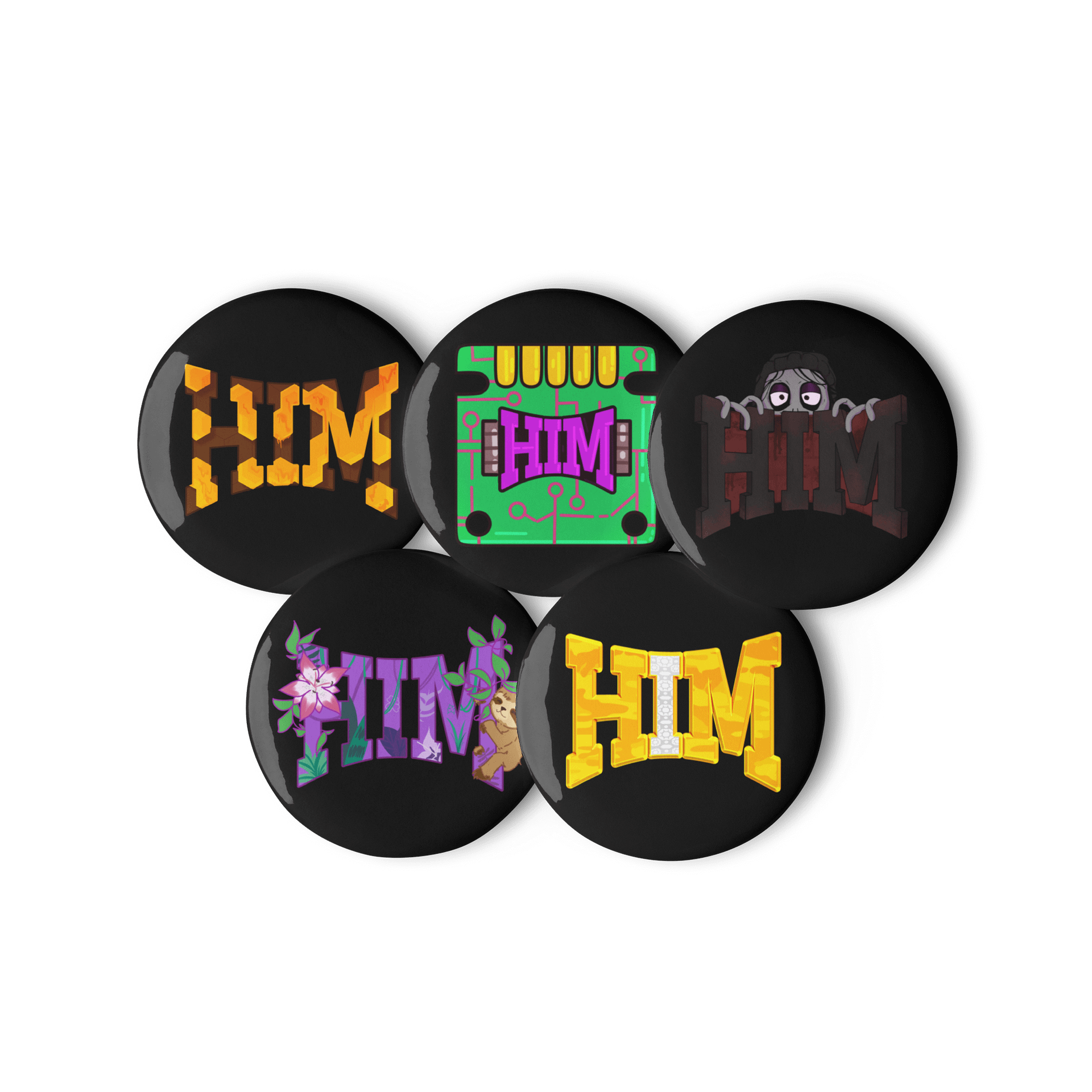 HIM Pin Buttons Set 2 product image (3)
