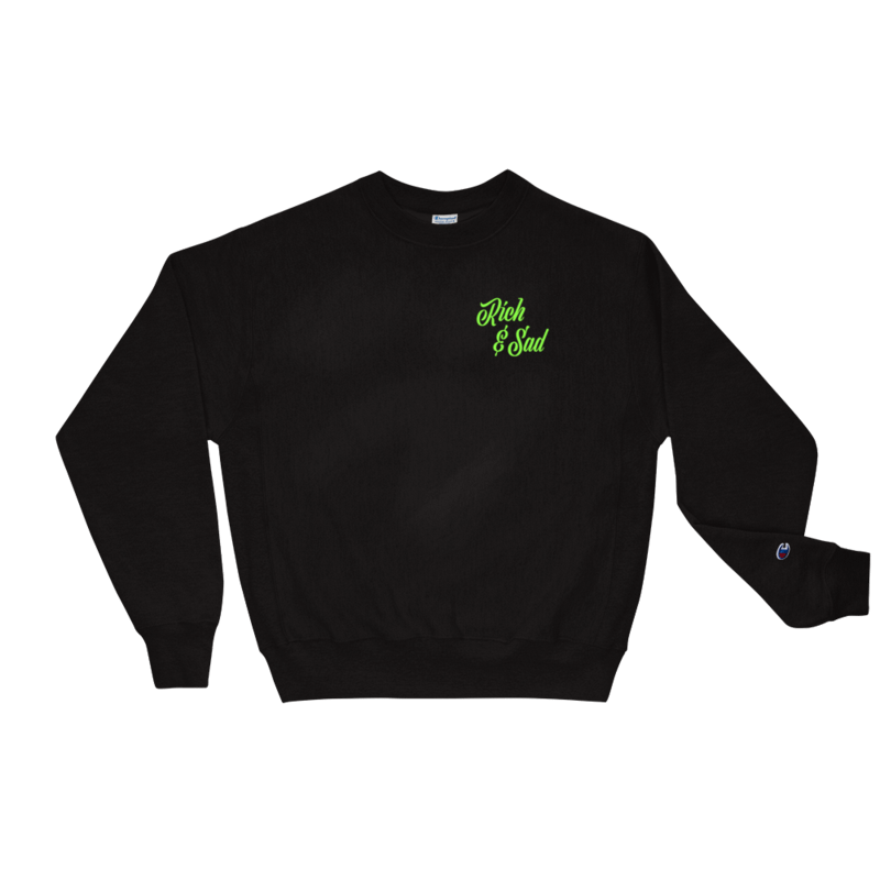 Rich & Sad Champion Crewneck - Black product image (1)