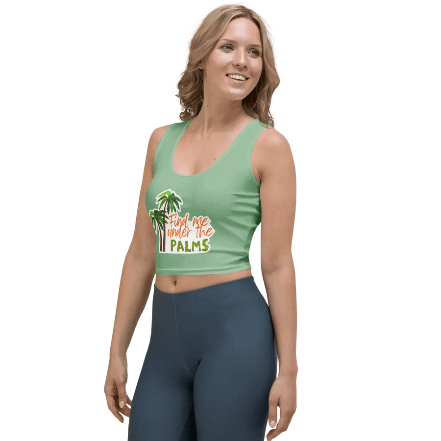 Under the Palms All-Over Crop Top product image (3)