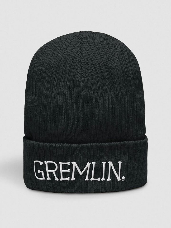 Gremlin Beanie - White Text product image (1)