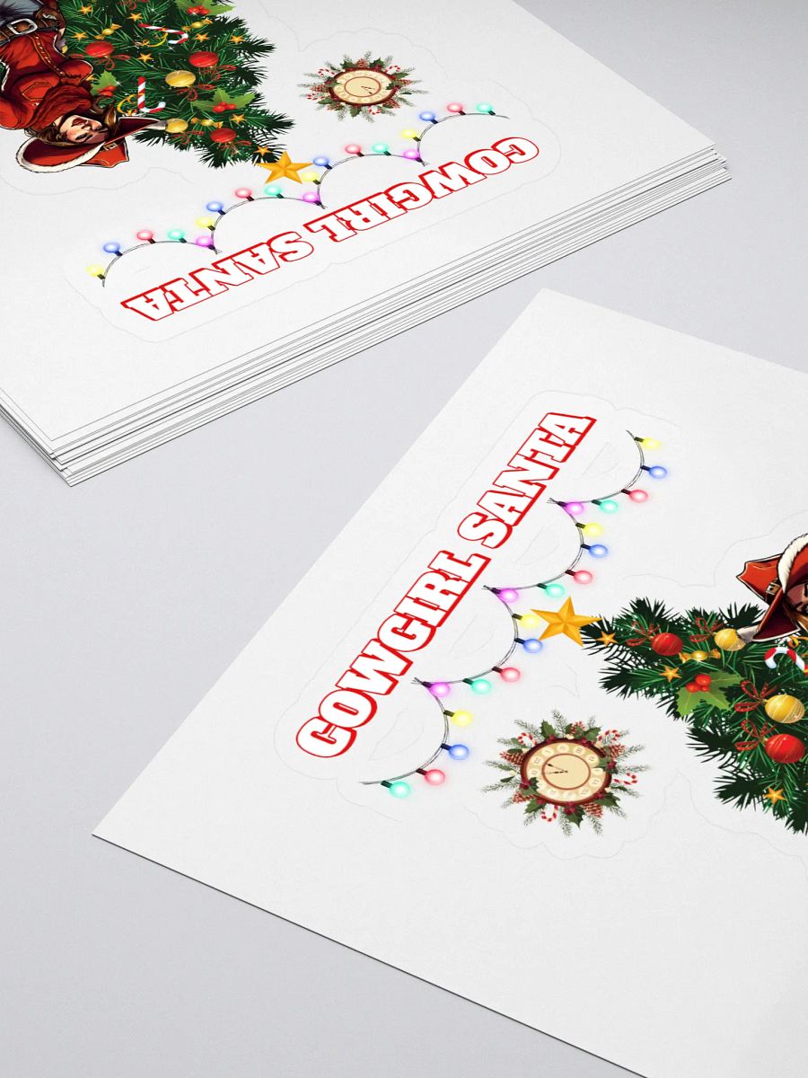 Cowgirl Santa Christmas Sticker product image (4)