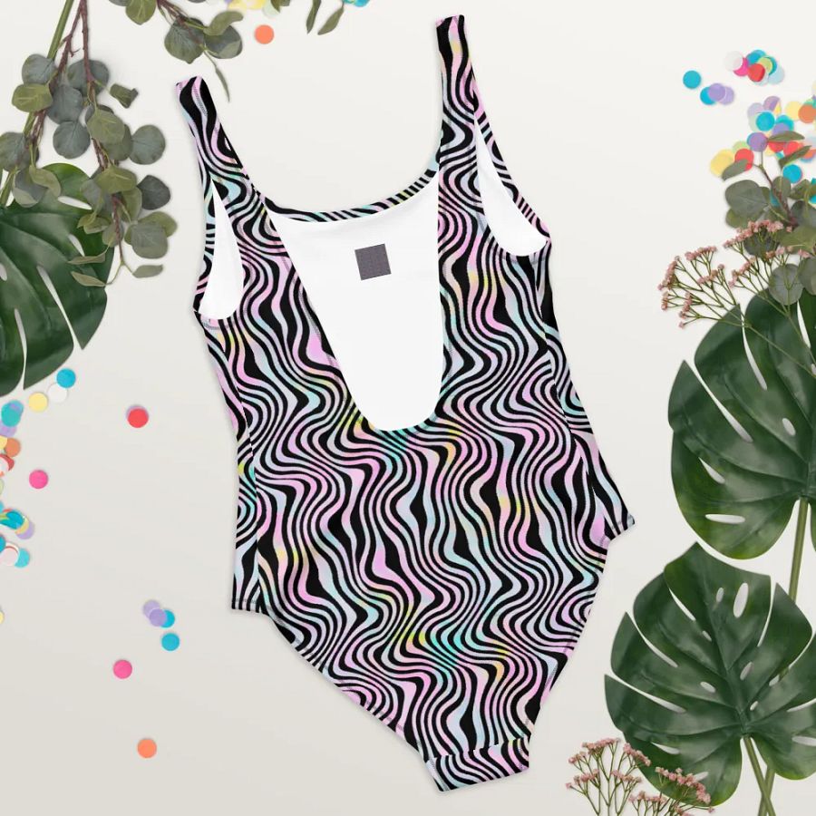 Full swimming costume ladies spiral design product image (12)