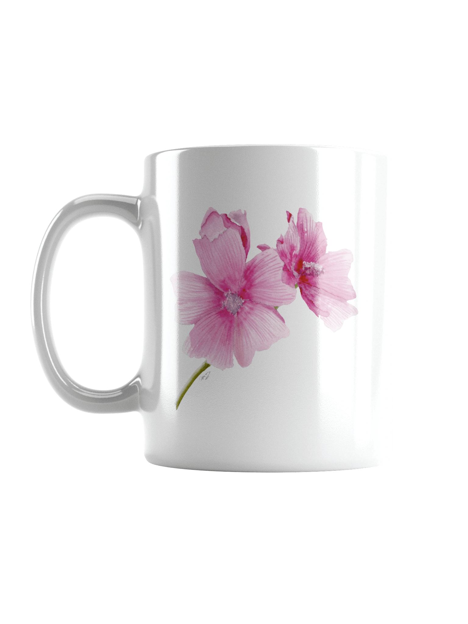 Floral Elegance White Glossy Mug product image (6)