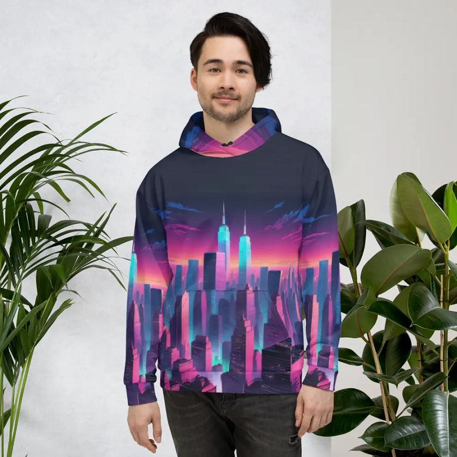 Vaporwave New York City All Over Print Hoodie product image (3)