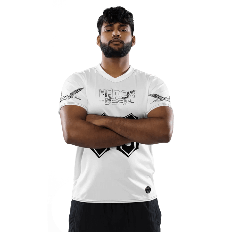 Capital SYNC - White - Recycled Unisex Sports Jersey - White HApex Gear Black Logo product image (5)