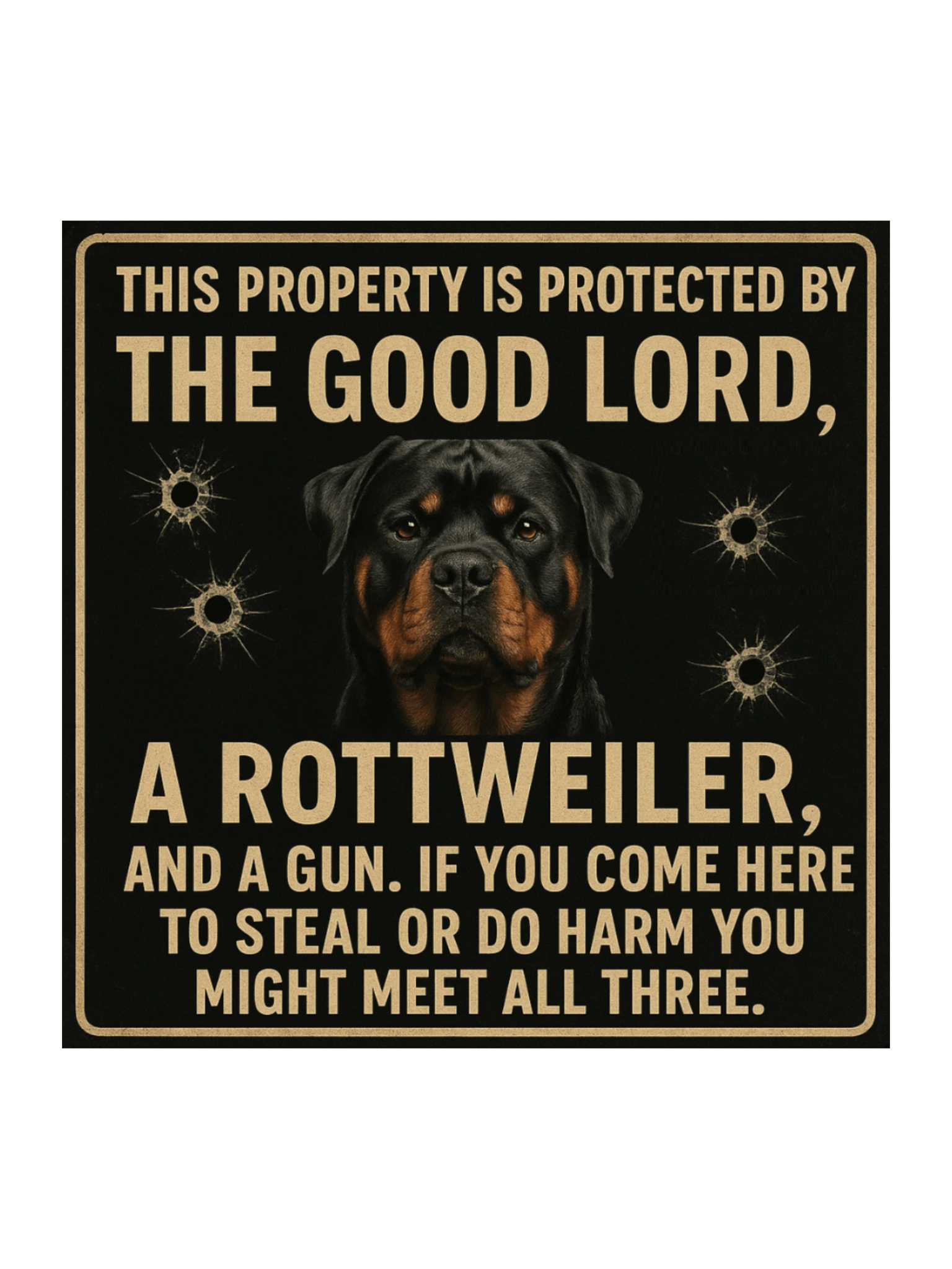 Rottweiler Protected Property Sticker product image (1)