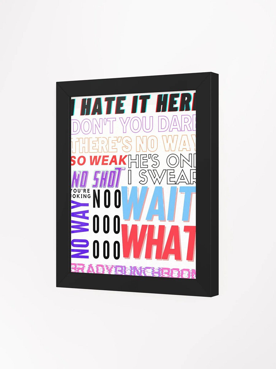GAMER TALK HIGH QUALITY FRAMED POSTER product image (73)