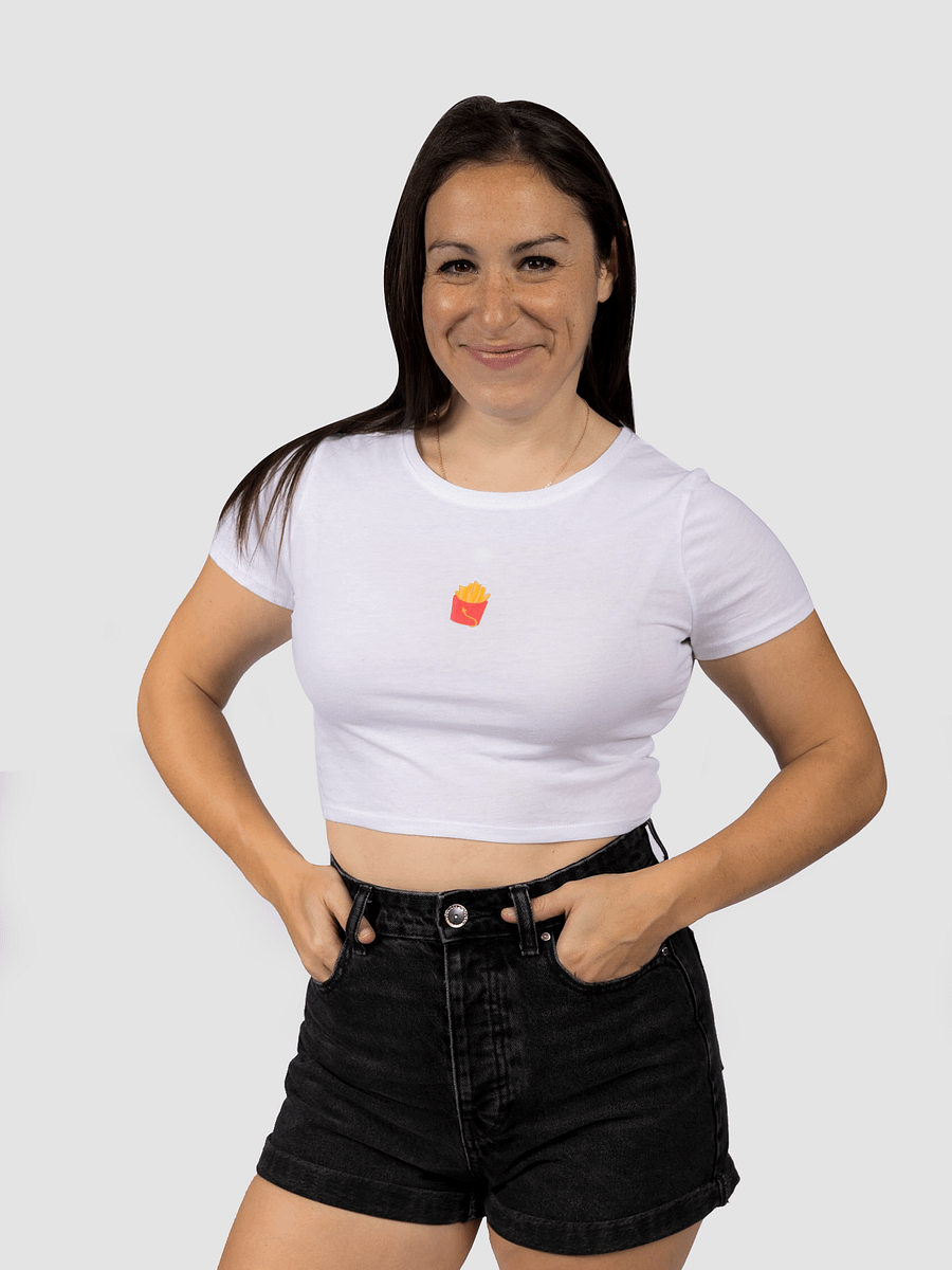 French Fry Fan Club Cropped T-Shirt - White product image (7)