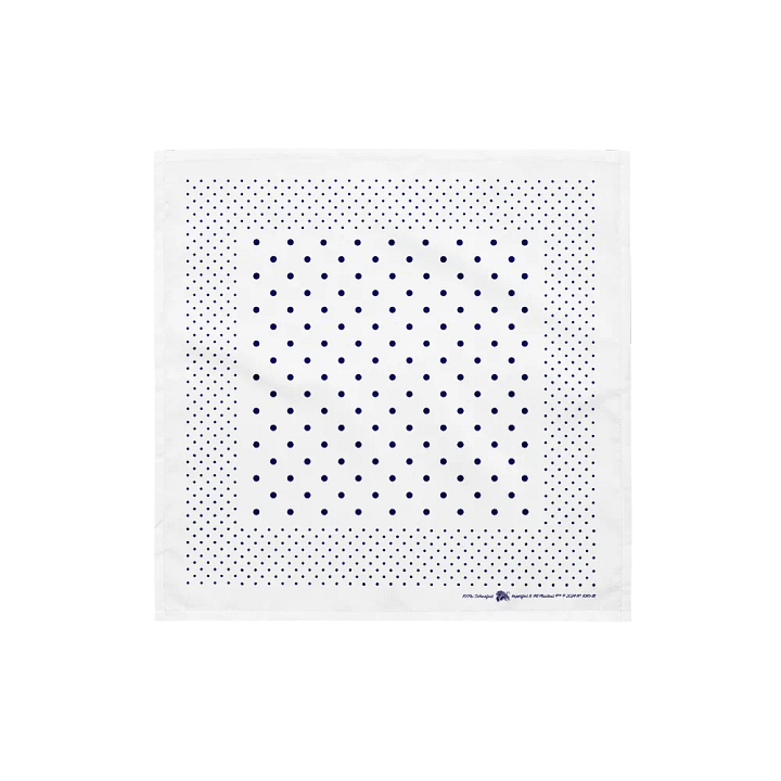 White & Navy Polka Dot Bandana product image (1)