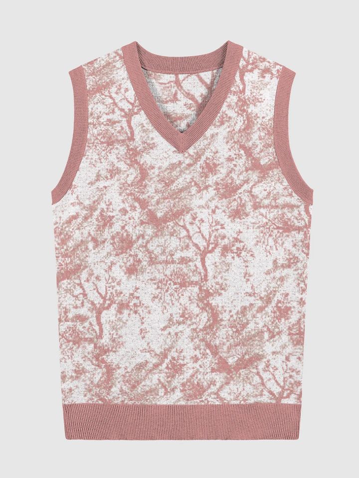Marbled Cozy V-Neck Vest product image (4)