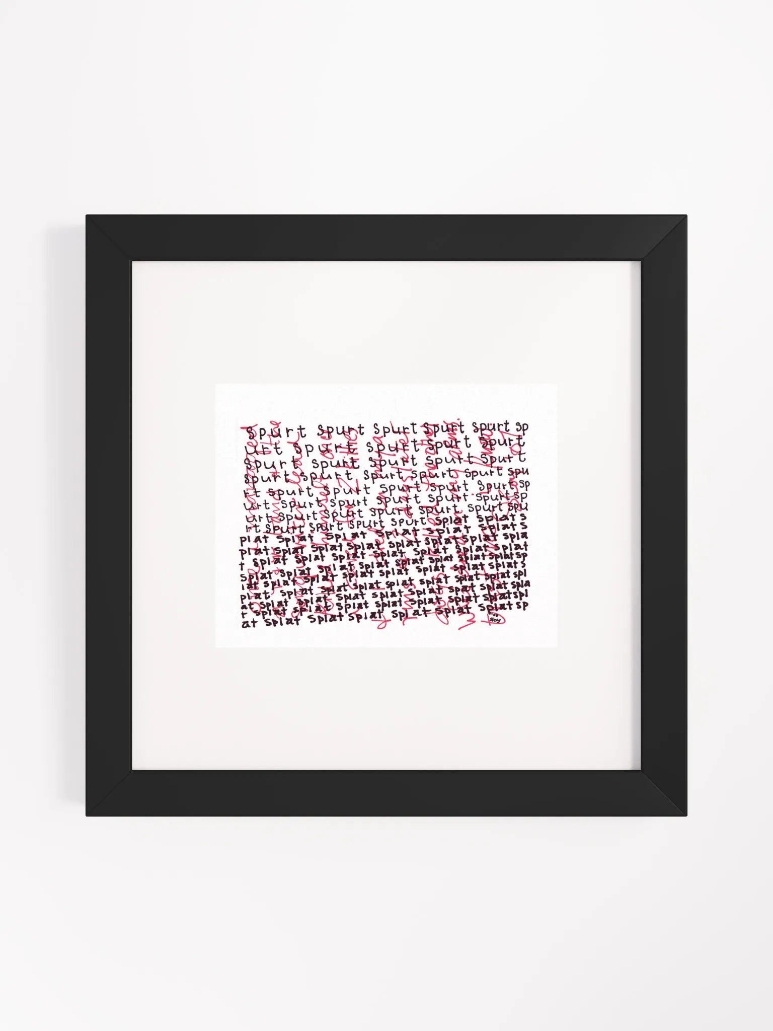 spurt splat Panel Card Print Framed product image (2)