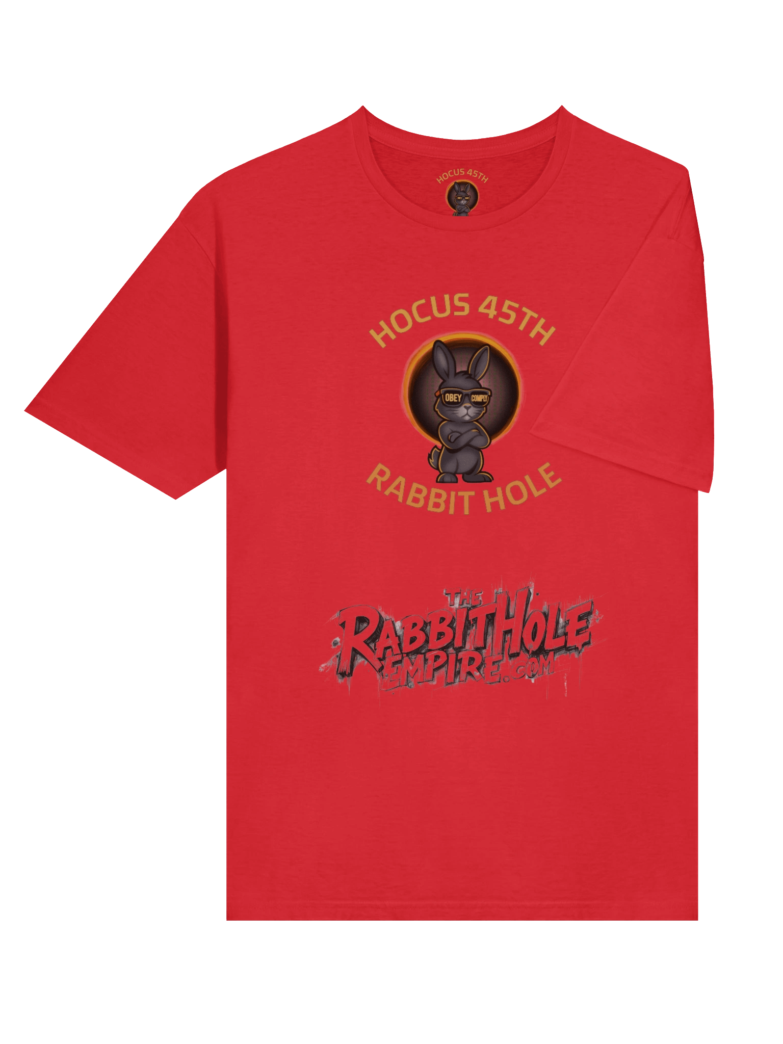 Hocus 45th Rabbit Hole (Red T-Shirt) product image (6)