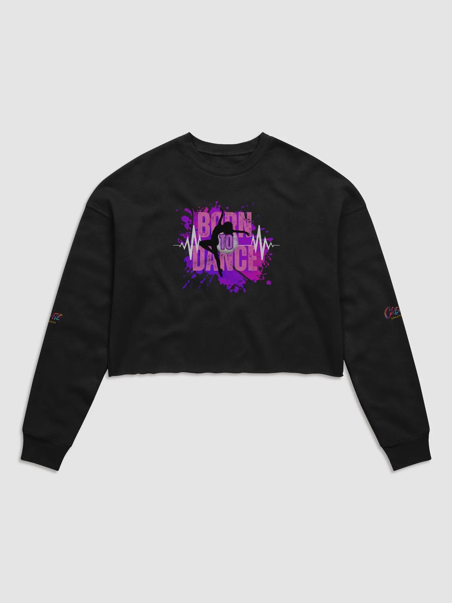 Born to Dance Her Silhouette Crop Sweatshirt product image (3)