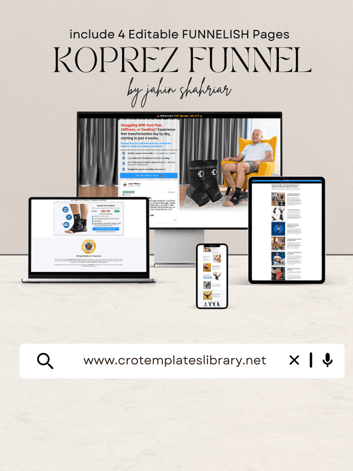 Koprez Funnelish Template (Koprez Foot Sleeves Funnelish Templates) product image (1)