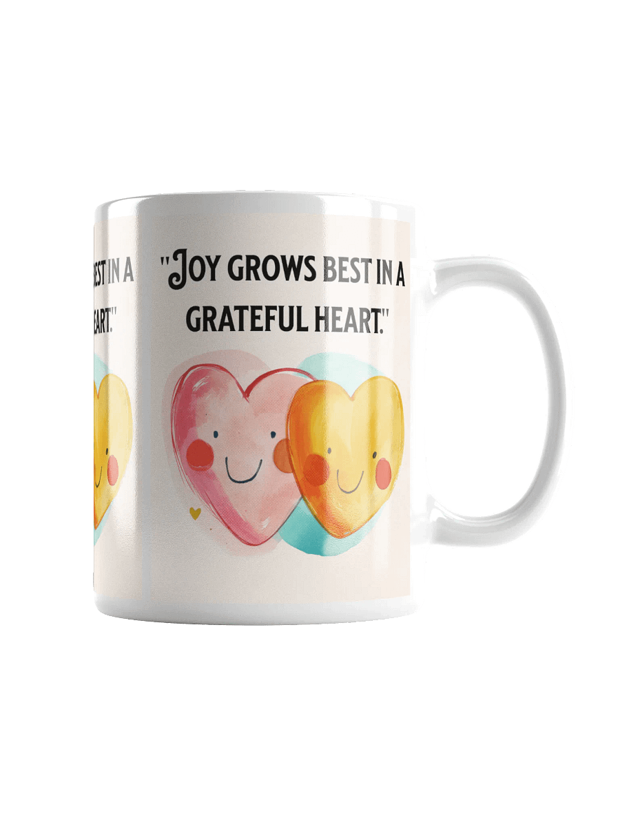 Grateful Hearts White Glossy Mug product image (1)