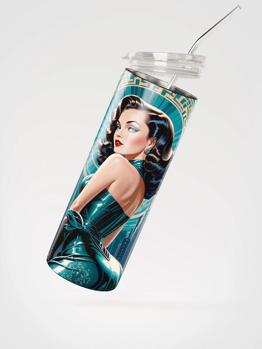 Art Deco Flapper Girl 20 oz Skinny Stainless Steel Tumbler - v3 product image (4)