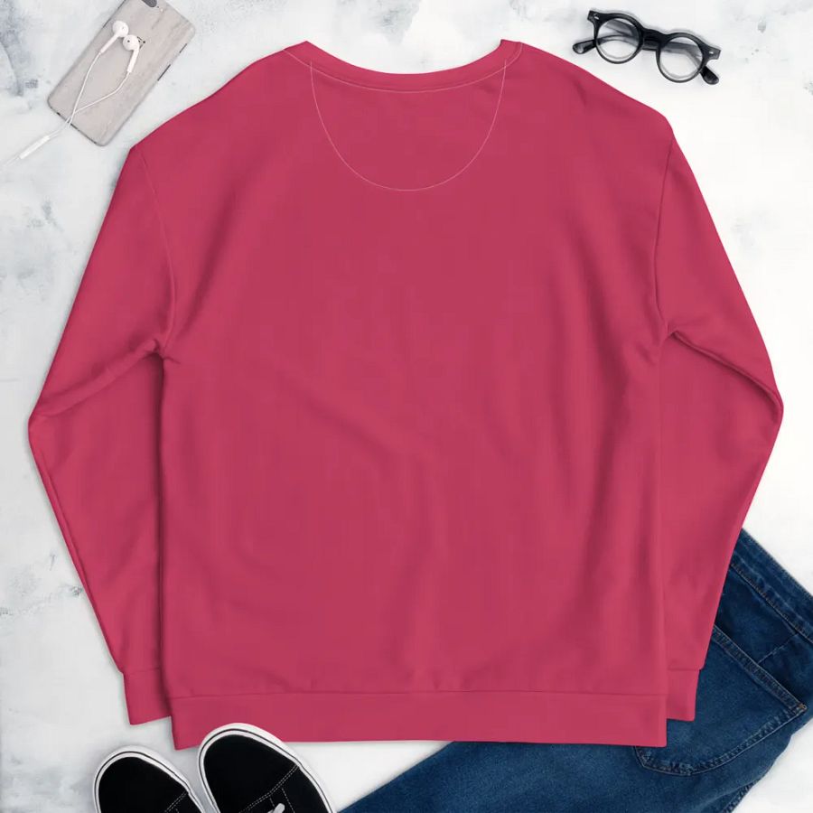 Plain Ruby Red True Summer Unisex Recycled Polyester Heavyweight Premium Sweatshirt by Treasure Pie product image (9)