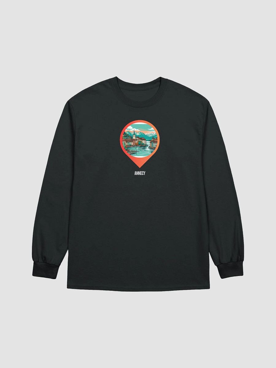 Gildan Ultra Cotton Long Sleeve T-Shirt | AI Design Annecy city product image (2)