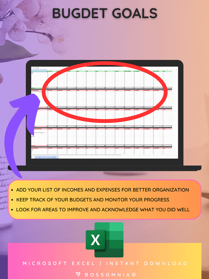 [Microsoft Excel] (ULTIMATE) Financial Budgeting Spreadsheet product image (2)