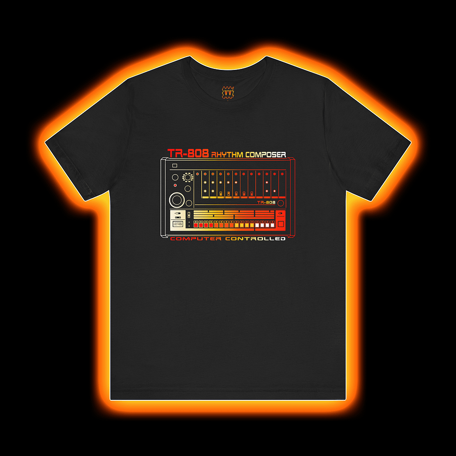 TR-808 T-Shirt - Roland 808 Rhythm Composer Drum Machine) by Vintage Voltage (COLOUR PRINT A) product image (1)